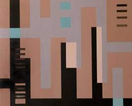 Serie Negra n° 17  1968  mixta sobre tela 1.20x1.20 mts